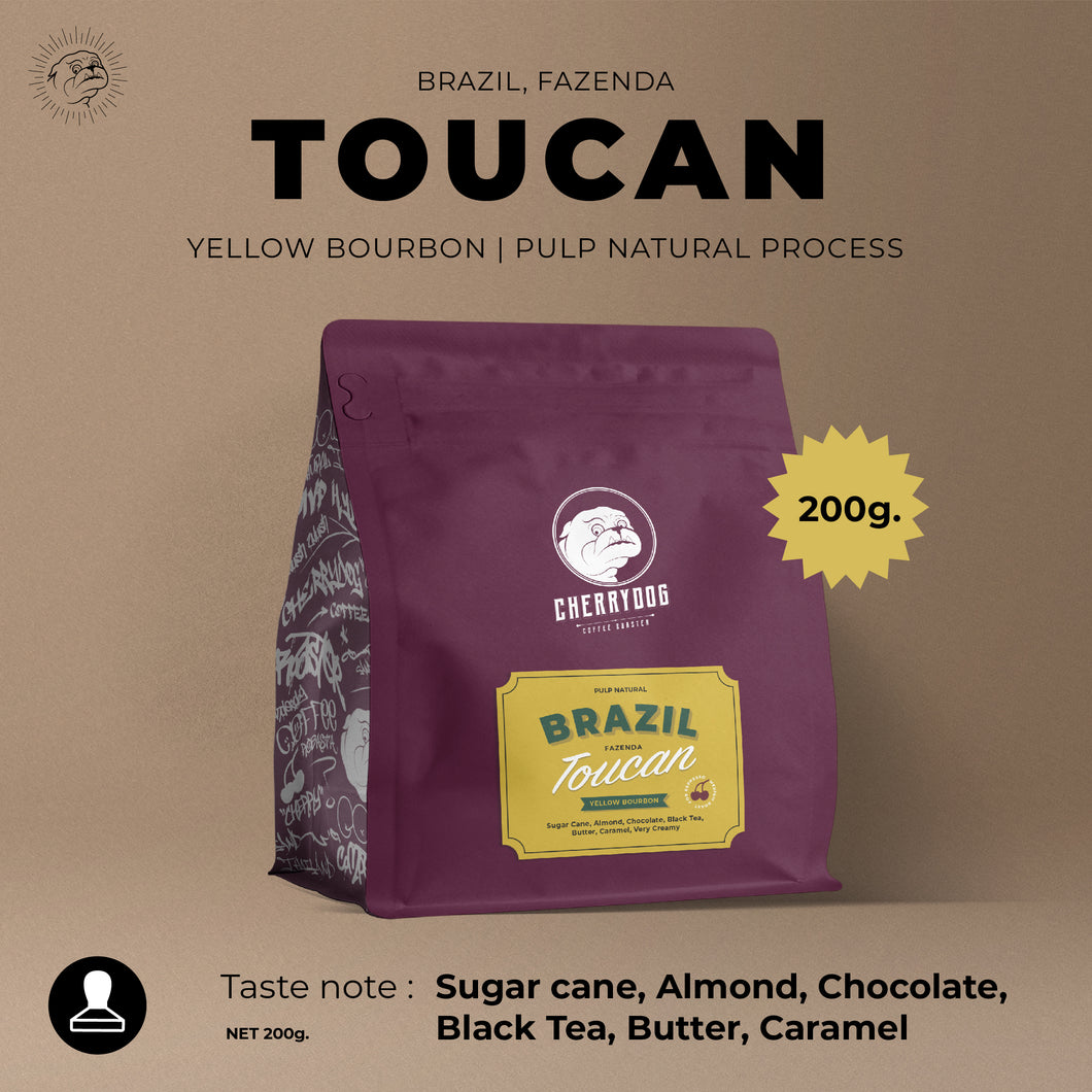 เมล็ดกาแฟคั่ว Brazil Fazenda Toucan